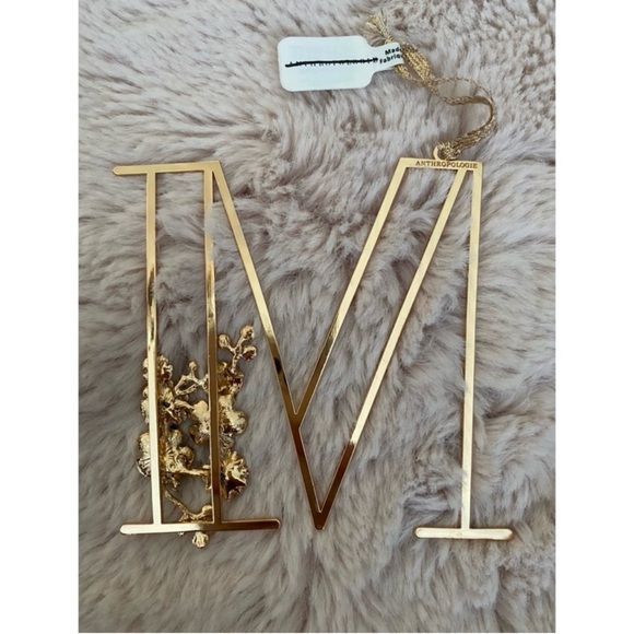 Anthropologie Floral Monogram Ornament - Picture 4 of 6